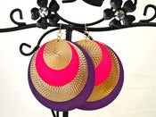 Image of Purple, Pink & Gold Earrings