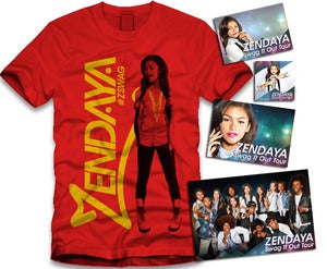 Image of Zendaya Gold Sticker Package Red