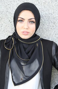 Image of Zipper Edge wrap black