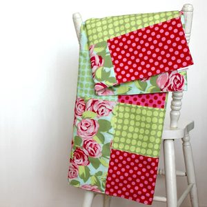 Image of Patchwork Summer Throw -Tumble Rose Palette