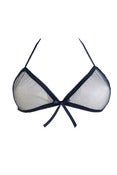 Image of See through navy bra 