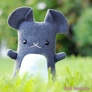 Image of Flat Dusty Chinchilla Plush (Classic 11" tall) More Colors Available - Handmade