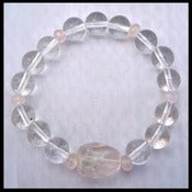 Image of Rose Quartz and Clear Quartz Bracelet -- Reiki Charged