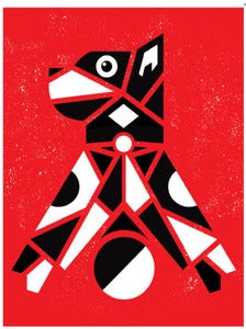 Image of Dog Art Print Poster by Strawberryluna