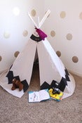 Image of Hand Painted Chevron Teepee-BLACK