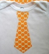 Image of Big Boy Orange Polka Dot Tie Onesie or Shirt