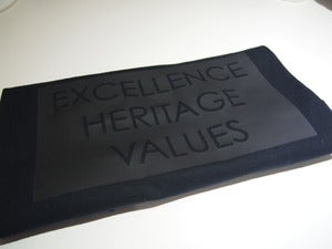 Image of EXCELLENCE - HERITAGE - VALUES TEE BLACK ON BLACK