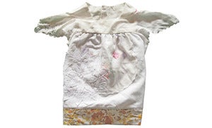 Image of Small white floral vintage suit 2 to 3 yeas tunic/ top