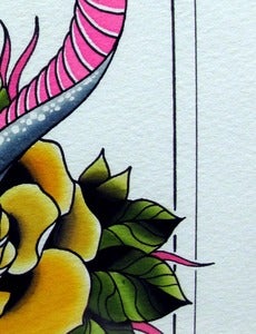 Image of Snake and Rose painting