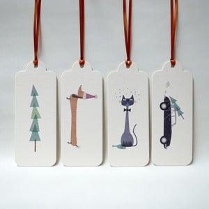 Image of Deluxe Set of 24 Assorted Christmas Tags