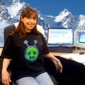 Image of Alien Head T-Shirt (Black & Blue)