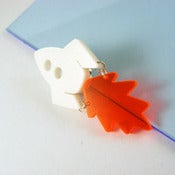 Image of i am acrylic Rocket and Flame Brooch
