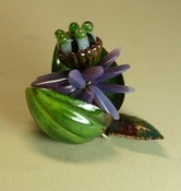 Image of Enameled Green Pod Pendant