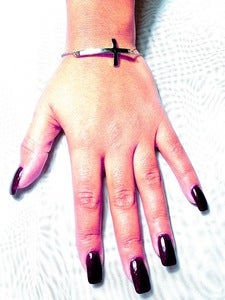 Image of cross pendant bracelet