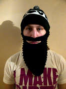 Image of Knitted Black bauble effect beard