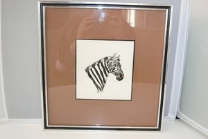 Image of Original Framed Zebra