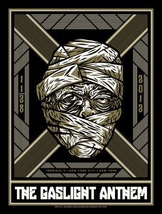 Image of The Gaslight Anthem - NYC, NY - The Mummy Concert Poster