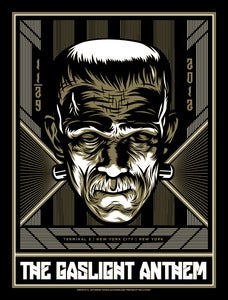 Image of The Gaslight Anthem - NYC, NY - Frankenstein's Monster Concert Poster