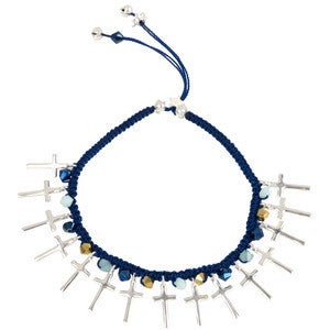 Image of Octopus ink blue 'Count your confessions' Bracelet 