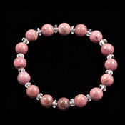 Image of Rhodonite & Clear Quartz Bracelet - Reiki Charged