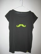 Image of "Moustaches" Play-Shirt rolled sleeves tunic (Grey)