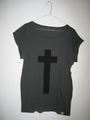 Image of "Cross" Play-Shirt rolled sleeves tunic (Grey)