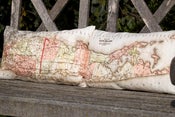 Image of Vintage EAST + WEST LONG ISLAND Map Pillows, 12"x 20" 