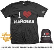 Image of I Love Manosas Tshirt (FREE Bag with First Day Orders 12/4/12)
