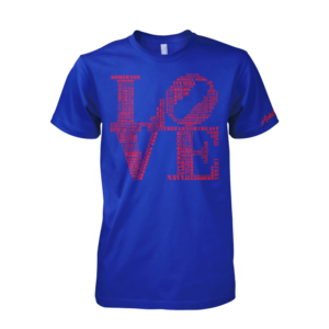 Image of Classic LOVE Tee (Blue/Red)