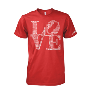 Image of Classic LOVE Tee (Red/White)