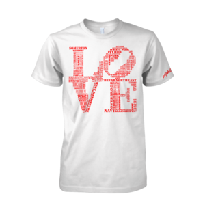 Image of Classic LOVE Tee (White/Red)