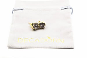 Image of NEW IN! TWINKLE Semi-Precious Amethyst Drusy Earrings.