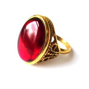 Image of Oxblood Vintage Cocktail Ring 
