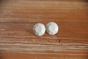 Image of Cement Round Faceted Earrings