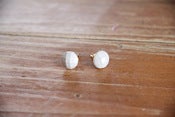 Image of Cement Tiny Round Faceted Earrings