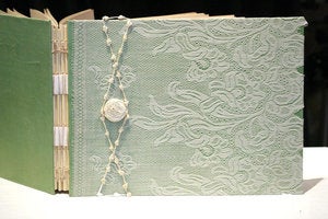 Image of Photo Guest Book, Lace Wedding Photo Album, Memory Book