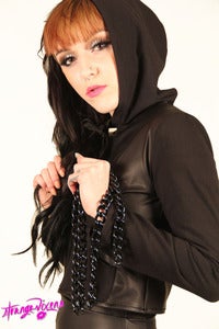 Image of Matte Robbery Crop Top Hoodie