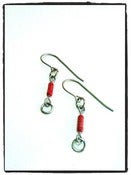 Image of Resist 1 Earrings - Coral