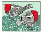 Image of Robins on Snow - Limited Edition Screenprint