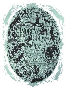Image of Andrew Bird Gezelligheid Shows Limited Edition Screenprinted Poster