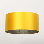 Image of Yellow silk lampshade // large yellow lampshade