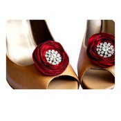 Image of Shoe Clips - Red and Crystals by Nia Person