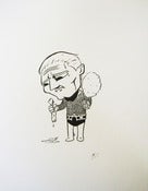 Image of Fish Gotta Swim One Off Original B&W Ink Drawing