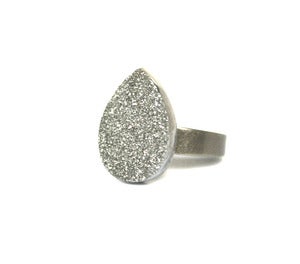 Image of Silver Druzy Ring (v15)
