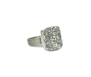 Image of Silver Druzy Ring (v16)