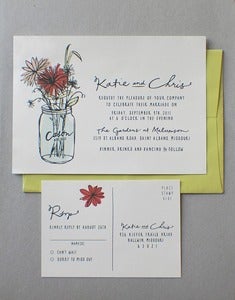 Image of wildflower wedding invitations