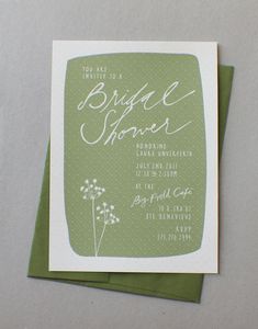 Image of organic bridal shower invitations