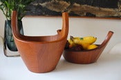 Image of Vintage Jens H Quistgaard 'Viking' solid teak fruit bowl, designed 1958 for Dansk Designs Denmark