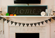 Image of Chalkboard Painted Pennant Banner