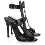 Image of Azzedine Alaia NEW in Box T Bar Patent Sandal SZ 38